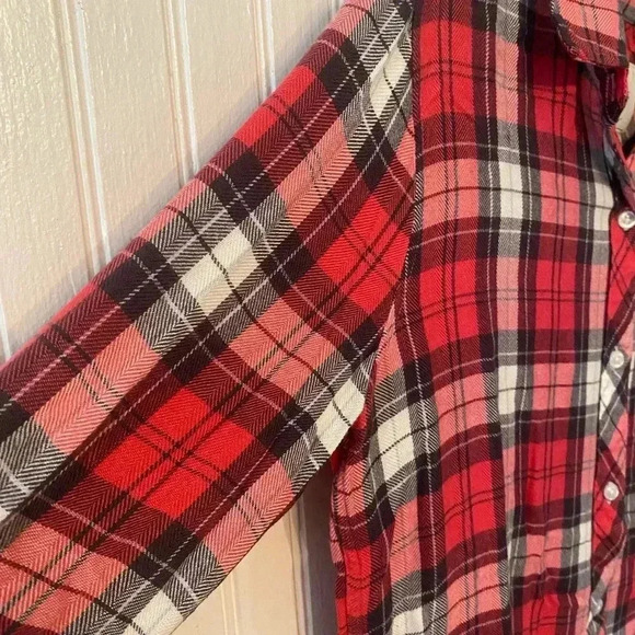 Rails Hunter Scarlet Ash White Plaid Button Down Top Size Extra Small - Picture 8 of 16